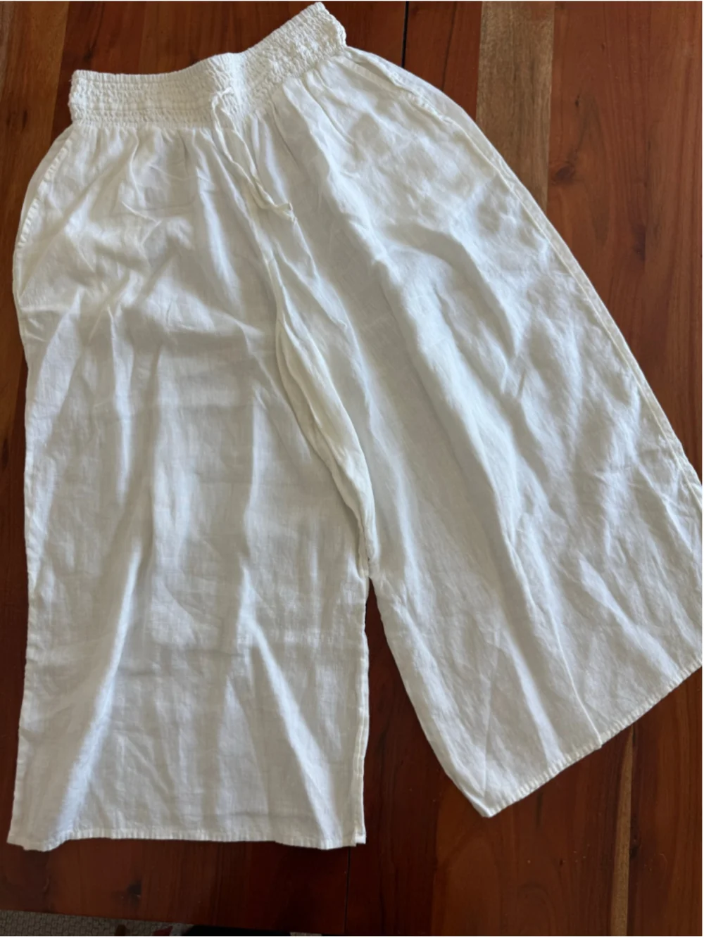 Women's Wilfred Le Boheme White Linen Wide Leg Pants S